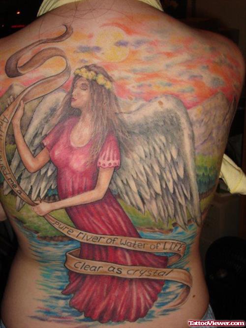 Colourful Angel Tattoo
