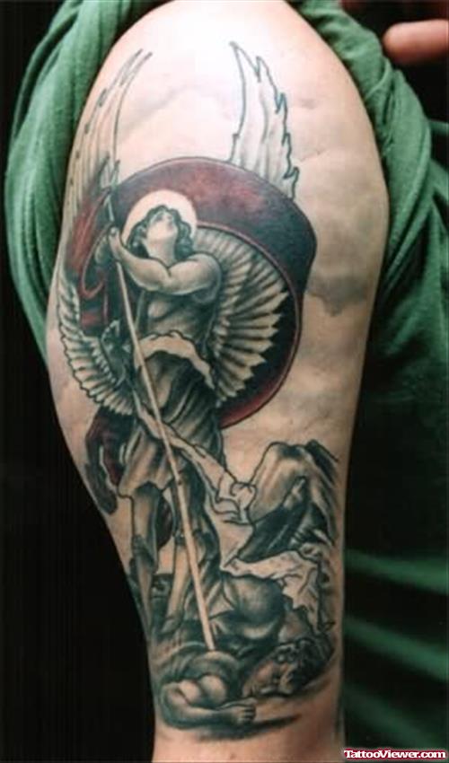 Angel Tattoo For Bicep