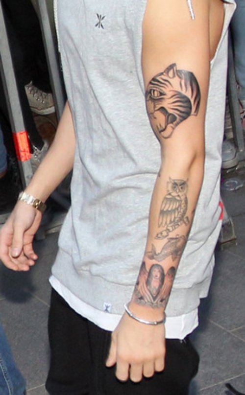 Angel Tattoo On On Left Arm
