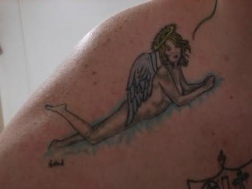 Angel Lying Tattoo