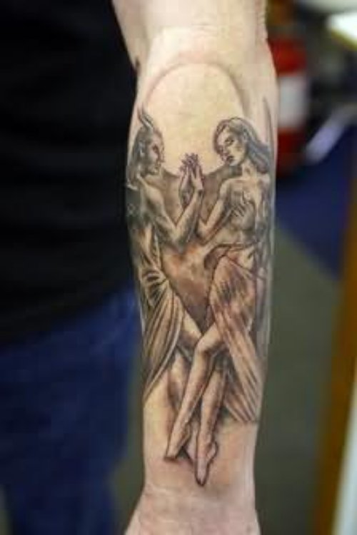 Angel Tattoo Design On Knee