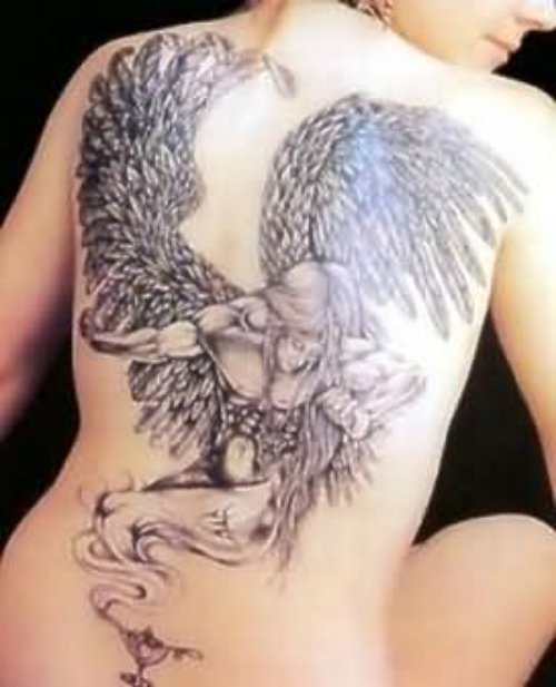 New Angel Tattoo Design On Back