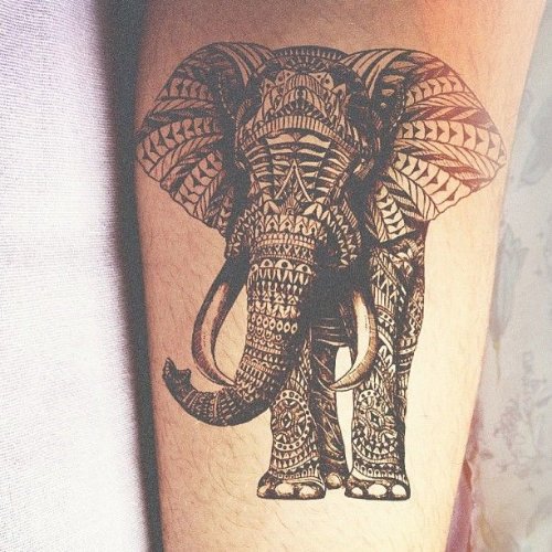 Traditional Elephant Animal Tattoo