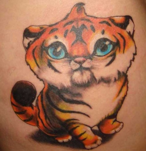 Tiger Cub Animal Tattoo