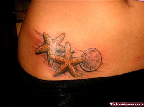 Animated Starfish Tattoo On Side