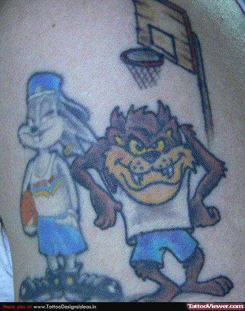 Awesome Colored Cartoons Animated Tattoos