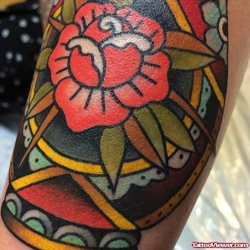 Color Flower Animated Tattoo