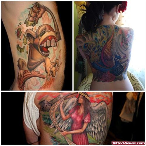 Colored Animated Tattoos Designs For Girls