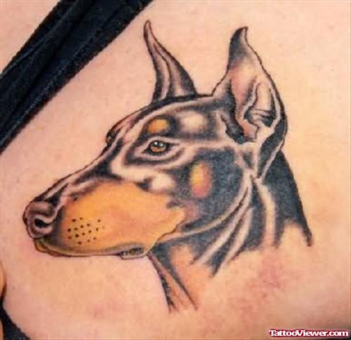 Animated Dog Head Tattoo