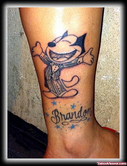 Brandon Animated Tattoo On Leg