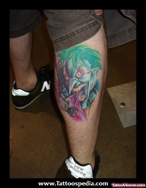 Animated Tattoo On Right Back Leg
