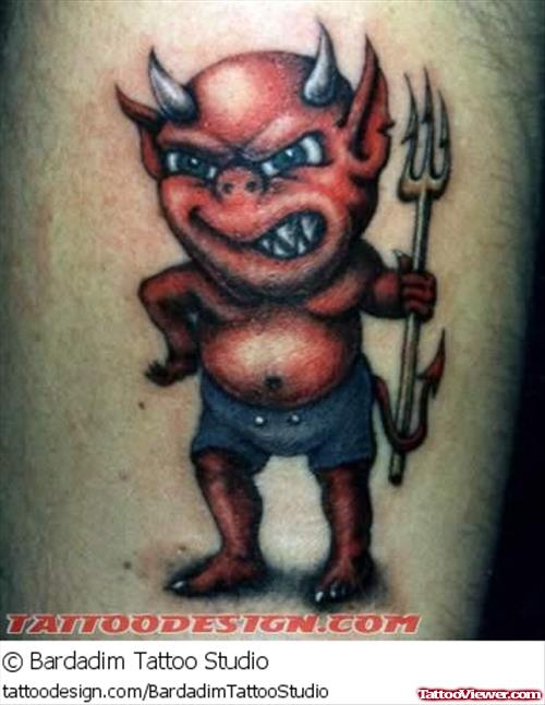 Angry Devil Animated Tattoo