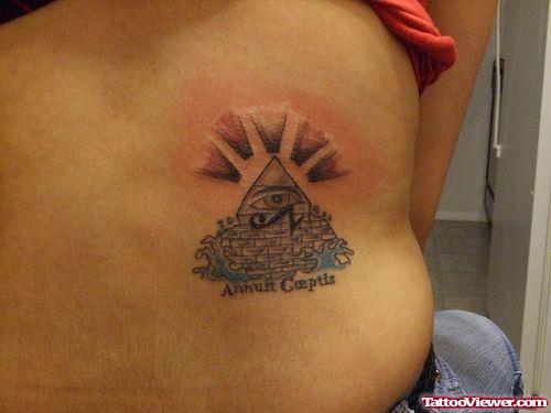 Illuminati Eye Animated Tattoo On Back