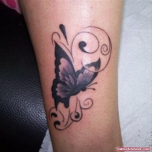 Butterfly Animated Tattoo On Bicep