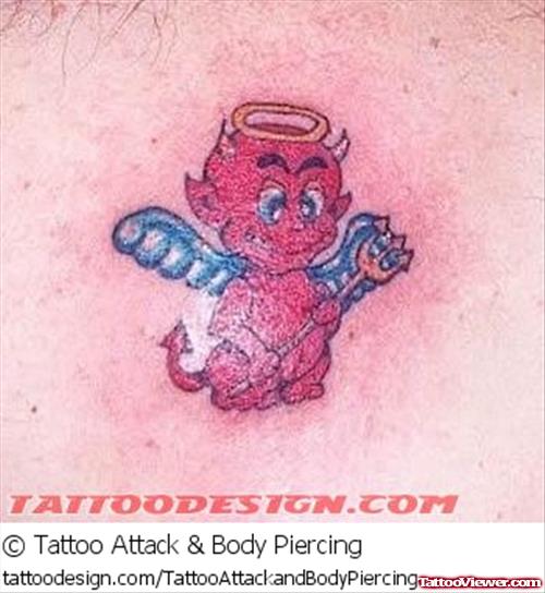 Angel Winged Devil Animated Tattoo
