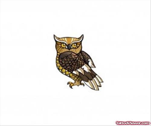 Owl Animated Tattoo Design