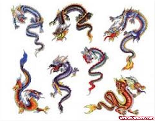 Animated Dragon Tattoos Designs