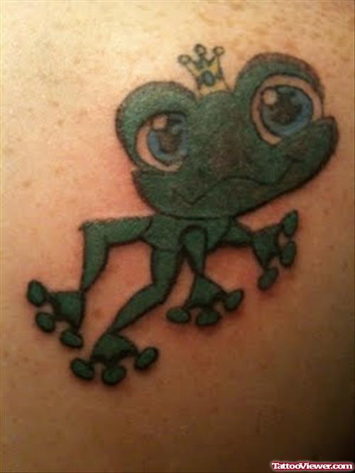 Animated Cartoon Frog Tattoo
