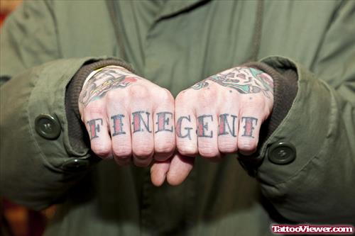 Knuckle Animated Tattoos On Fingers