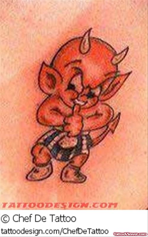 Awful Red Ink Devil Animated Tattoo