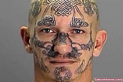 Animated Celtic Tattoo On Face