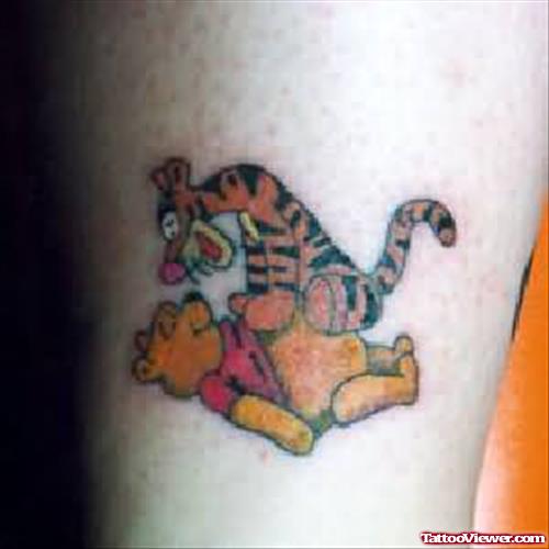 Tiger & Poo Bear Tattoo