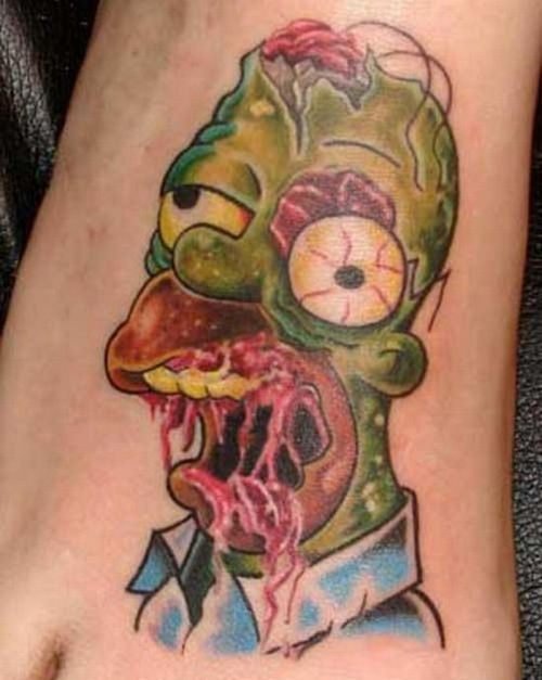 Zombie Simpson Animated Tattoo