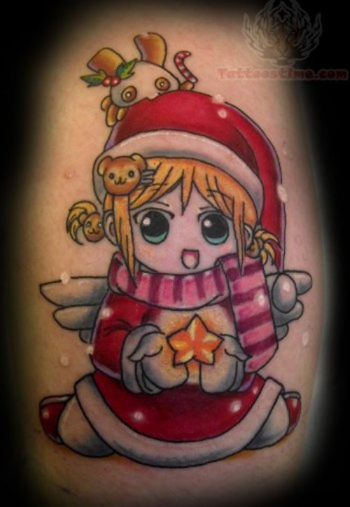 Christmas Fairy Anime Tattoo