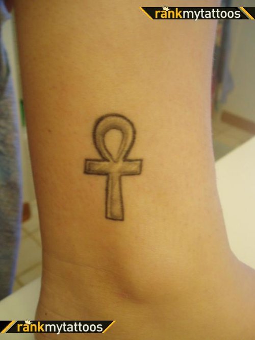 Ankh Tattoo On Ankle