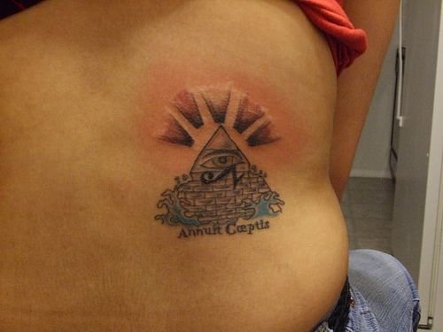 Egyptian Ankh Tattoo On Back