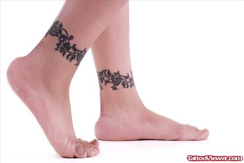 Ankle Feminine Tattoo Designs