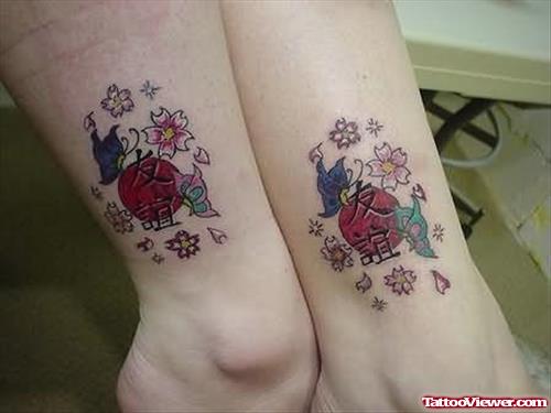 Bubbly Tattoos On Ankles