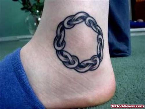Round Tattoo On Ankle