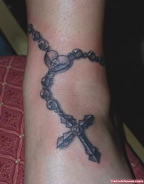 Cool Ankle Cross Tattoo