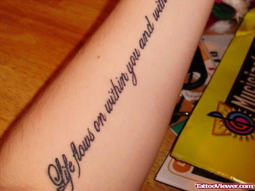 Beatles Lyrics Ankle Tattoo