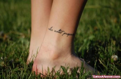 Love Quote Ankle Tattoo