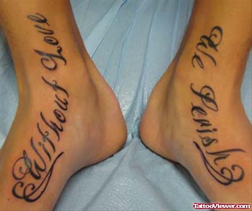 Without Love Ankle Tattoos