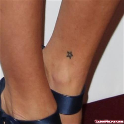 Small Star Tattoo On Ankle