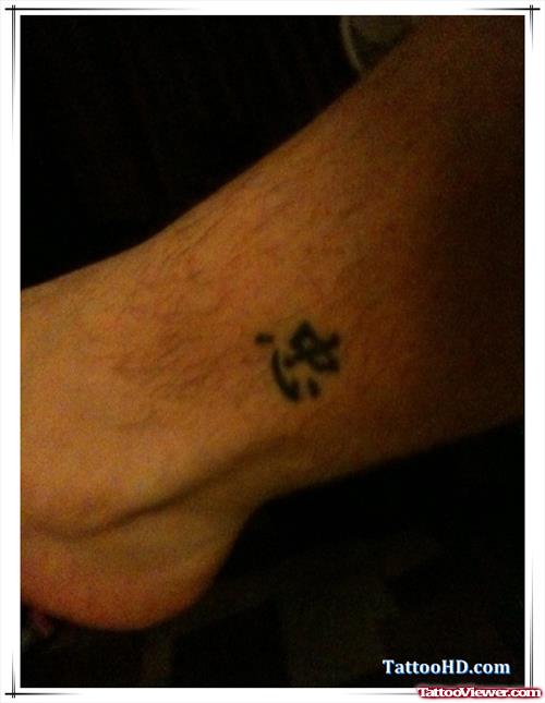 Kanji Symbol Ankle Tattoo