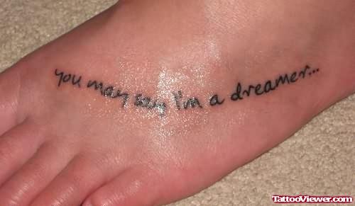 Quote Ankle Tattoo
