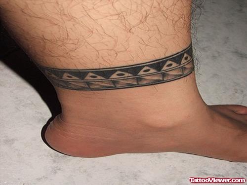Tribal Ankle Band Tattoo