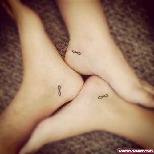 Small Infinity Symbols Ankle Tattoos
