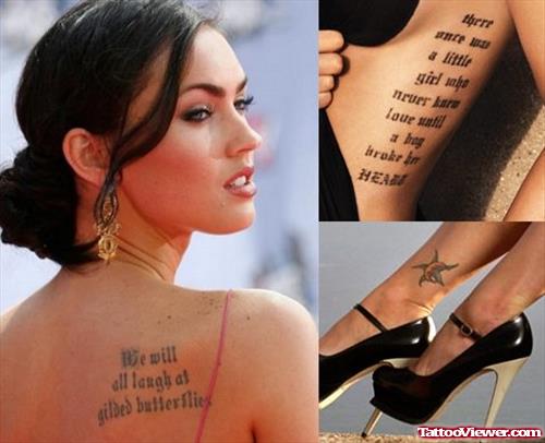 Megan Fox Ankle Tattoo