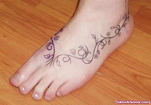 Girl Left Ankle Tattoo