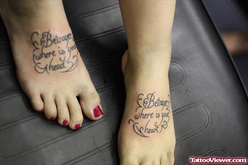 Quotes Tattoos On Both Ankles