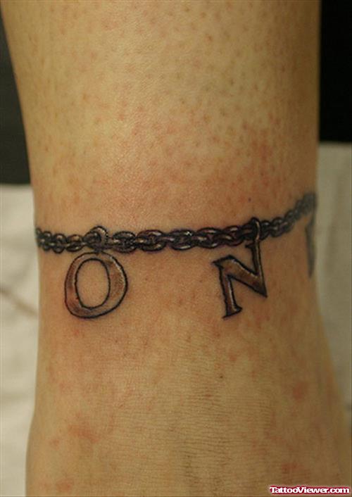 ON Ankle Band Tattoo Design