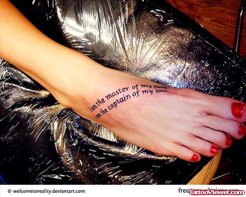 Amazing Quote Ankle Tattoo