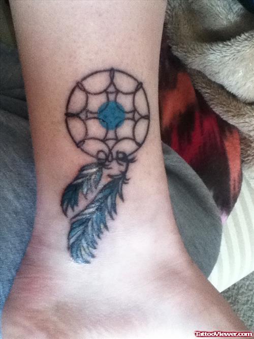 Dreamcathcer Ankle Tattoo