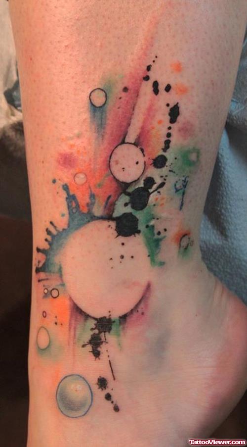Anstract Ankle Tattoo