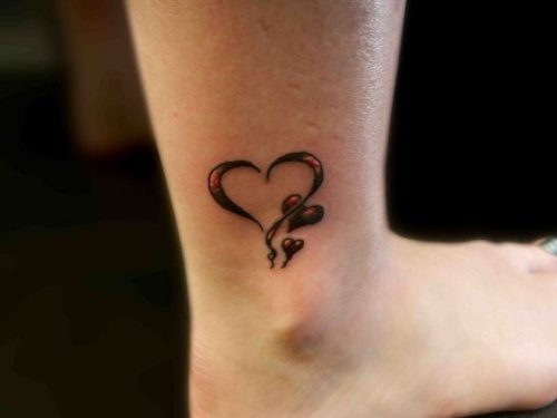 Truro Heart Ankle Tattoo